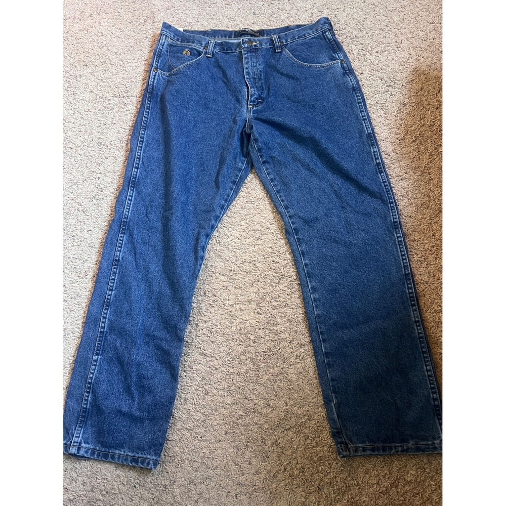Wrangler George Strait Cowboy Cut Relaxed Fit Jeans Mens 36x32 Blue Denim NEW